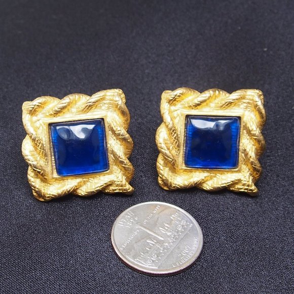 Ann Taylor Brushed Gold Brass Statement Earrings - Picture 4 of 8